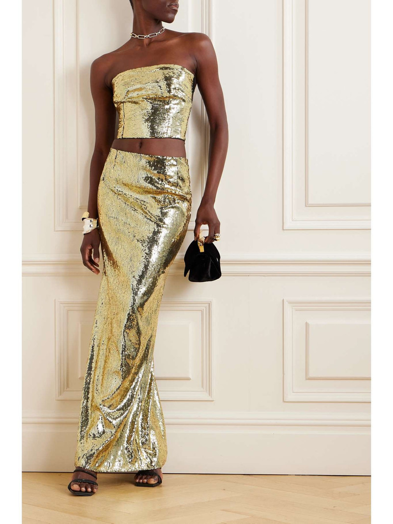 Dolce & Gabbana Sequined tulle maxi skirt outlook