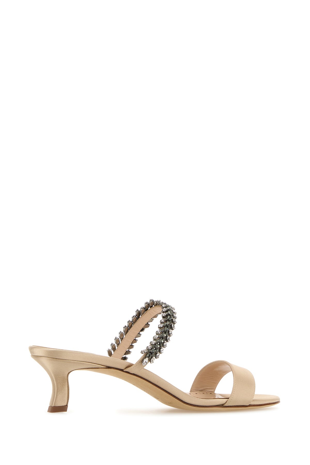 Nude satin Kifasan mules - 3