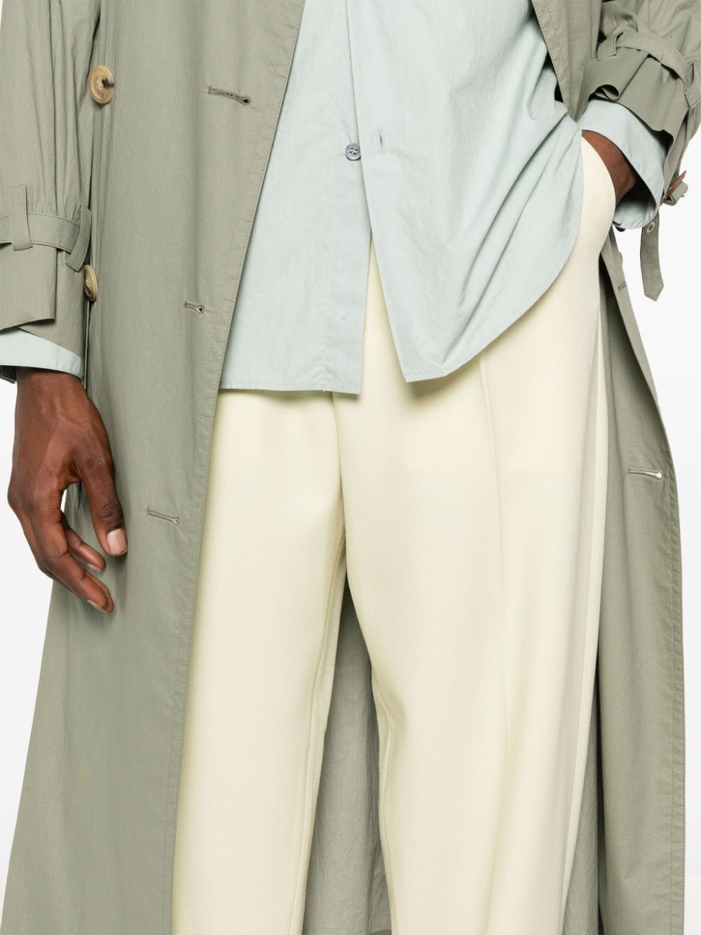 straight-leg tailored trousers - 5