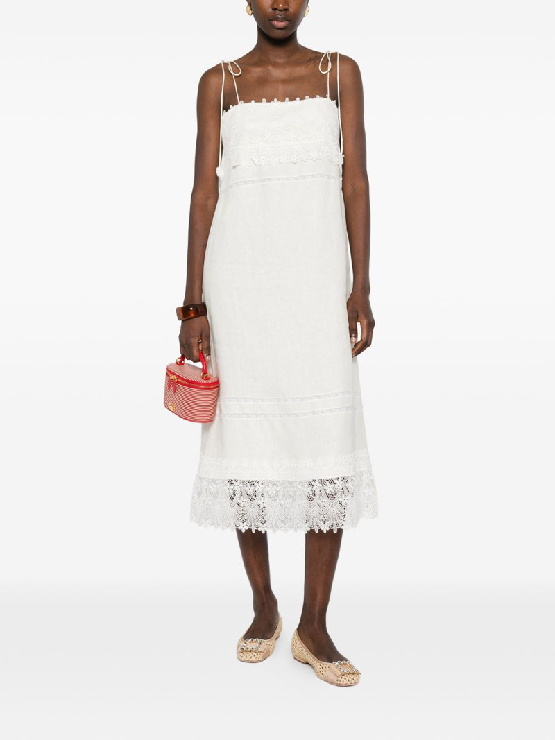 Valentino lace-trim midi dress outlook