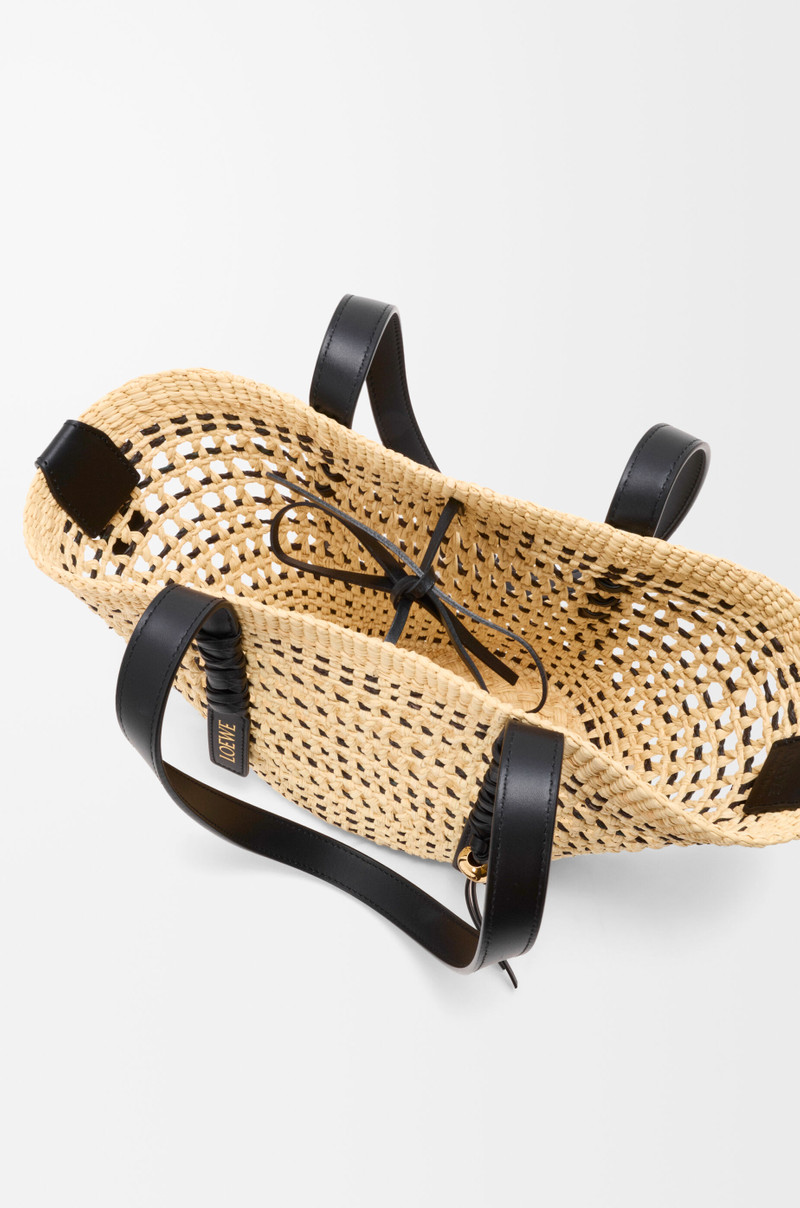 Small Braid basket in iraca palm ad calfskin 6