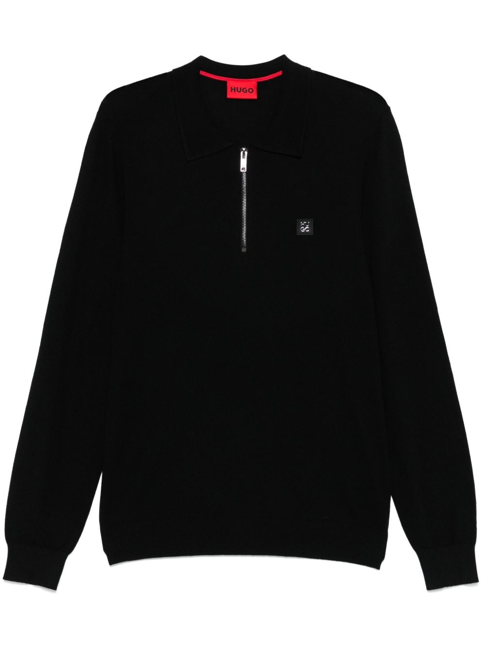 knitted polo shirt - 1