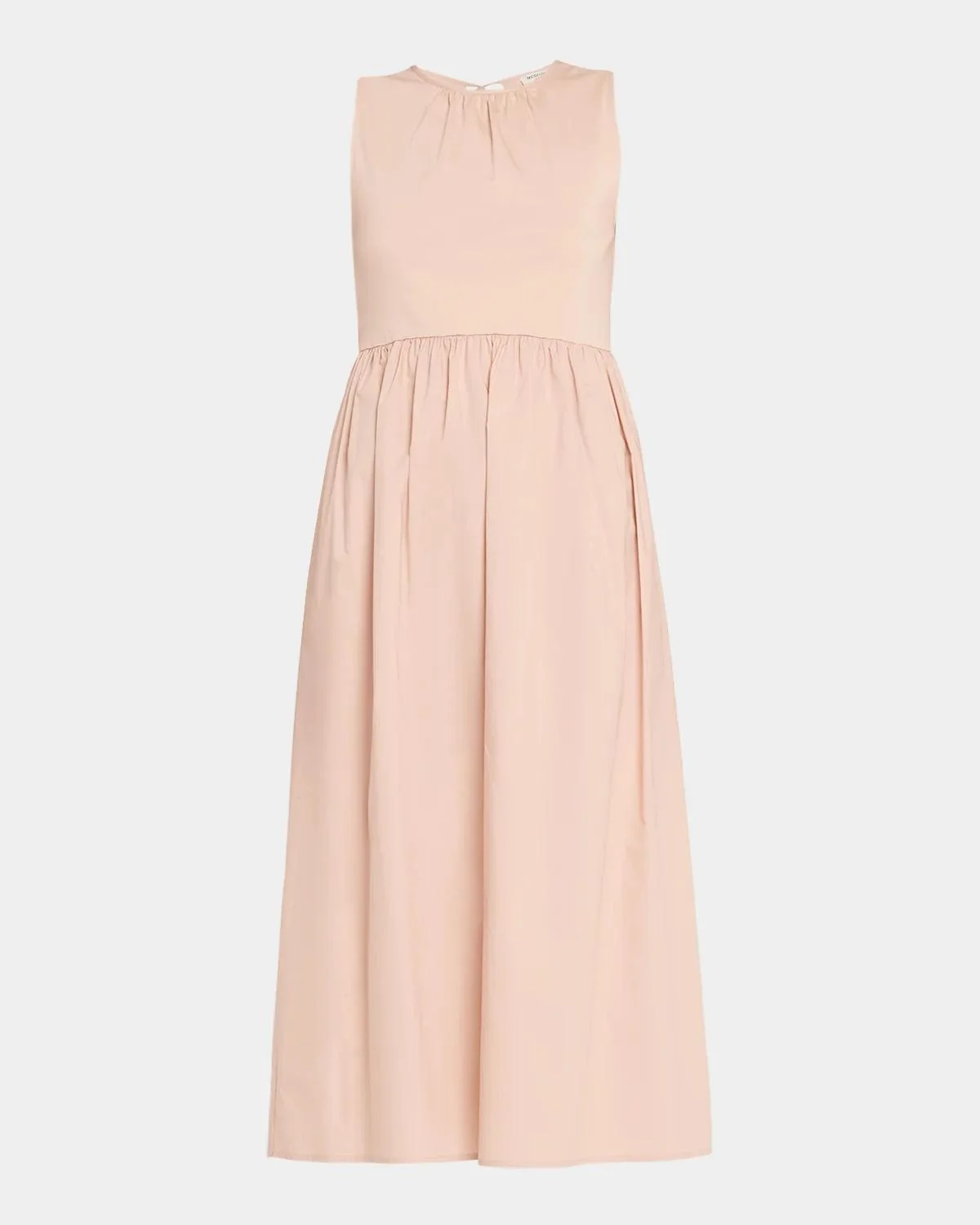 Ruched Jersey & Poplin Midi Dress - 1