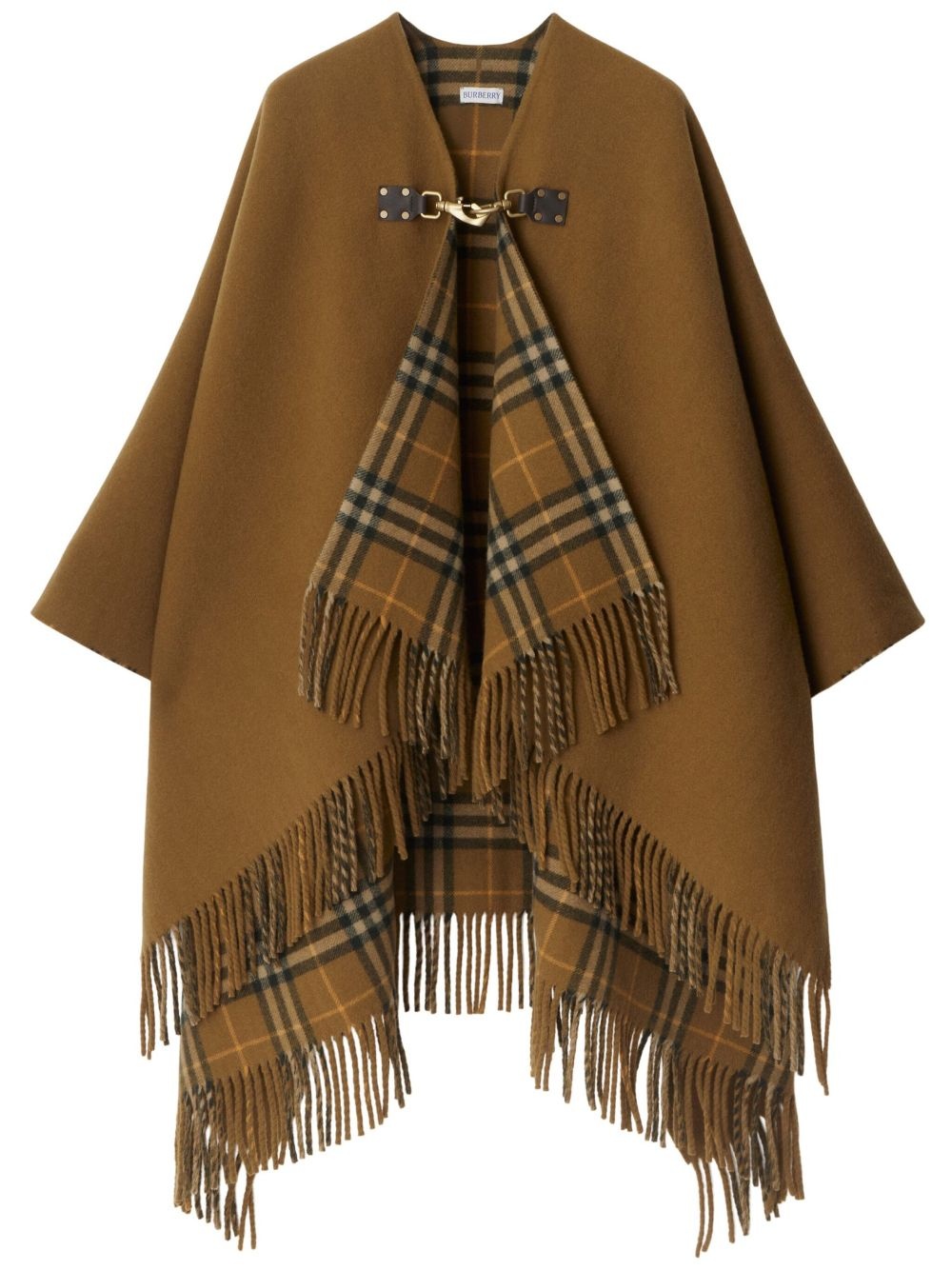 Burberry check wool cape | REVERSIBLE