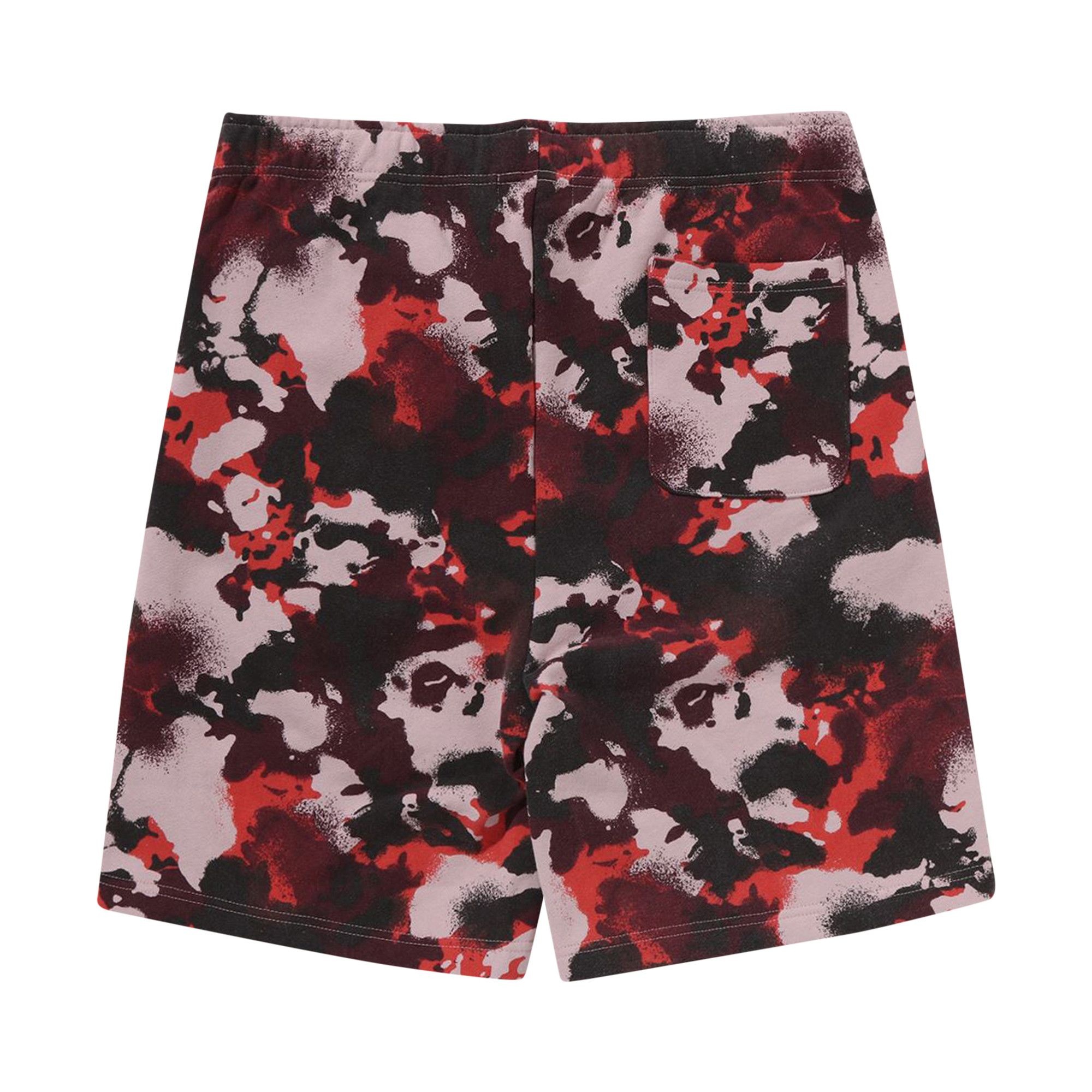BAPE Map Camo Regular Fit Shark Sweatshorts 'Red' - 2