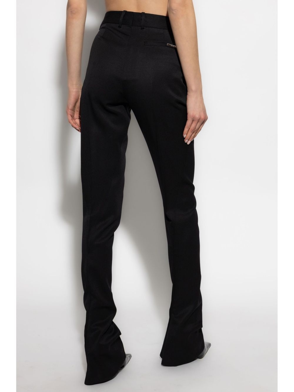 virgin-wool flared trousers - 4