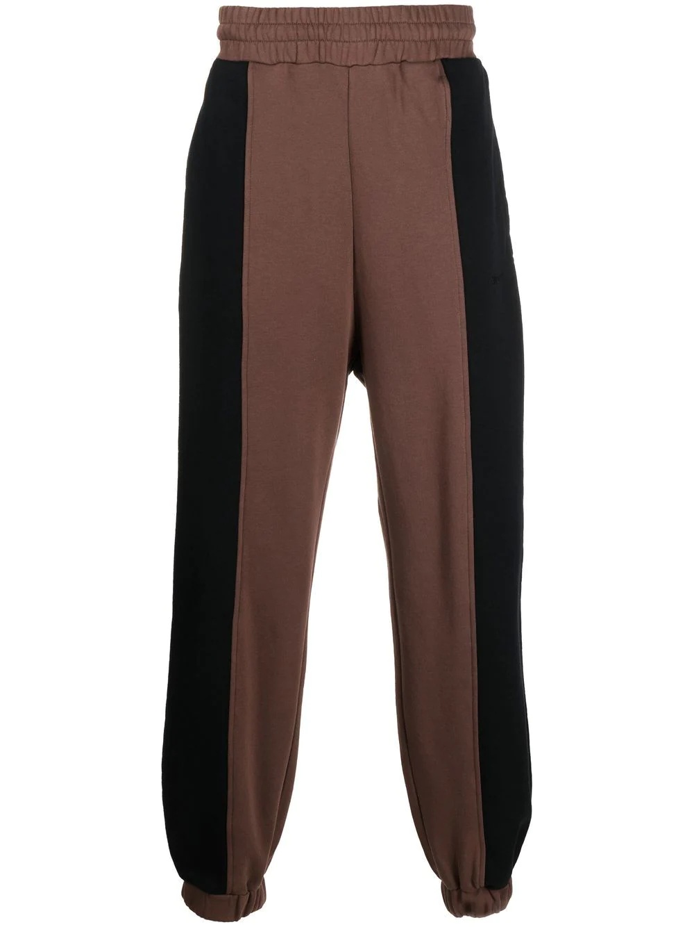 panelled cotton-jersey track pants - 1