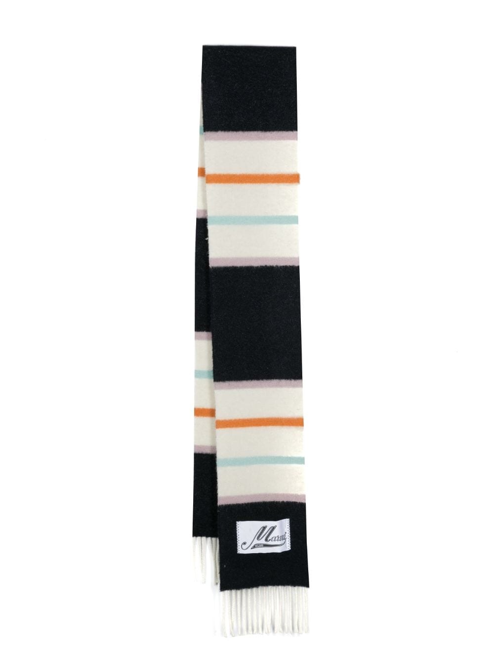 striped alpaca-blend scarf - 1