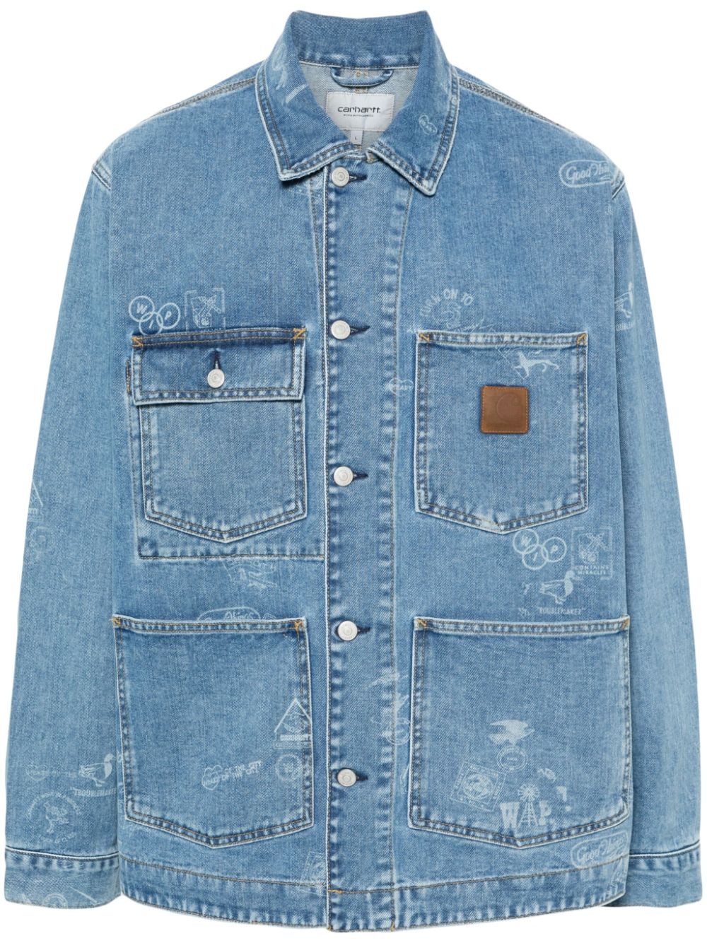 Stamp denim jacket - 1