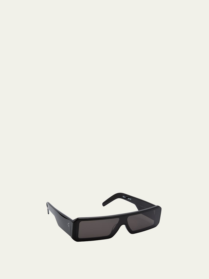 Rick Owens Men's Gethshades Acetate Rectangle Sunglasses outlook