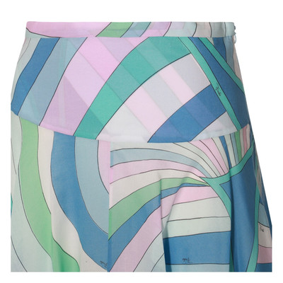 EMILIO PUCCI light blue and multicolor cotton skirt outlook
