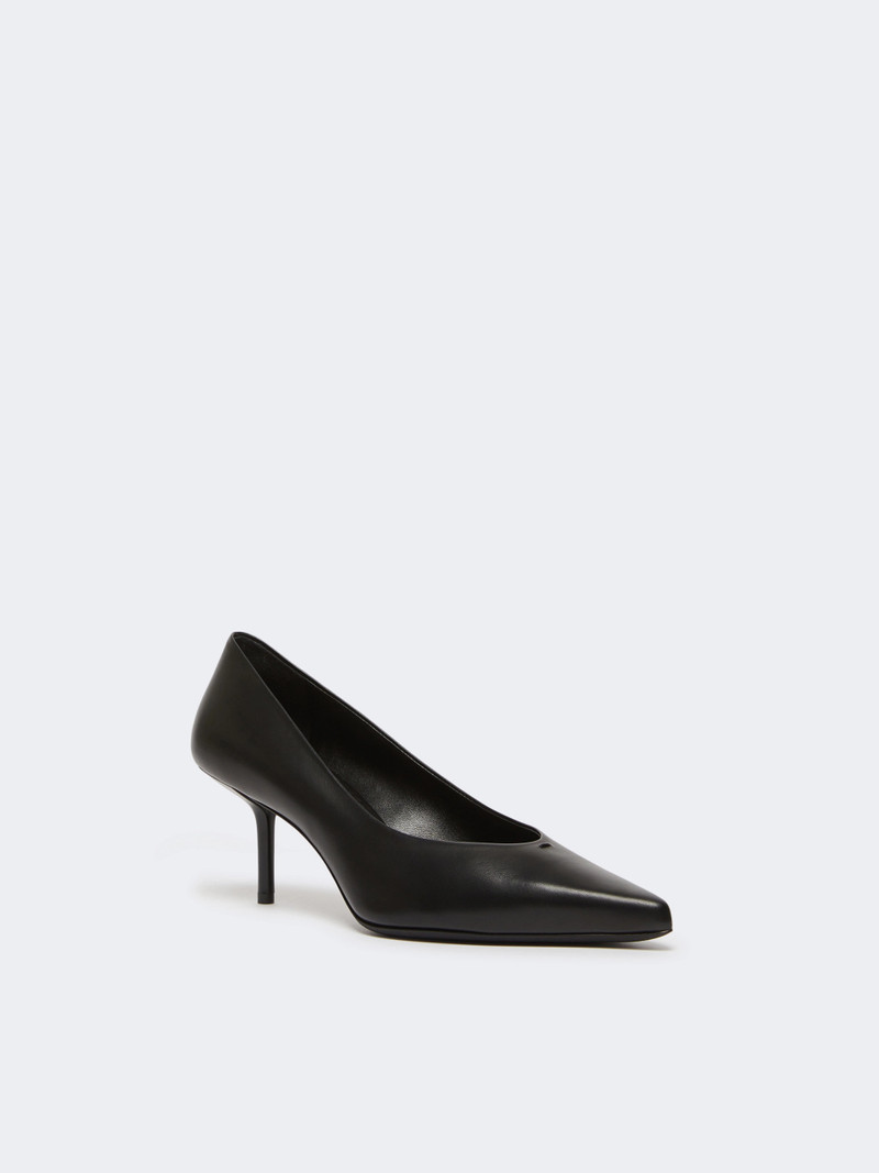 Max Mara LIGHTPUMP Smooth leather court shoes - BLACK outlook