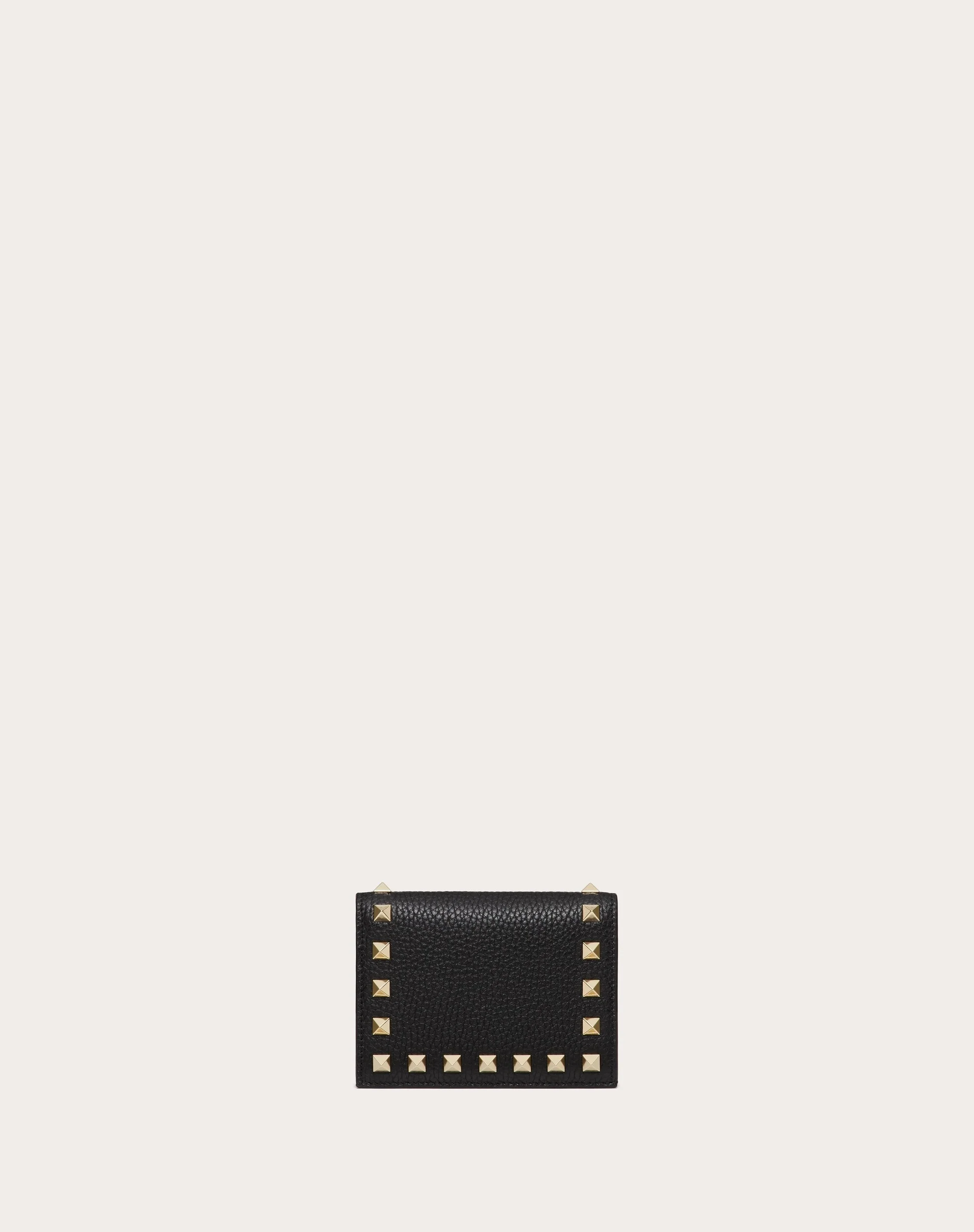SMALL ROCKSTUD GRAINY CALFSKIN WALLET - 1