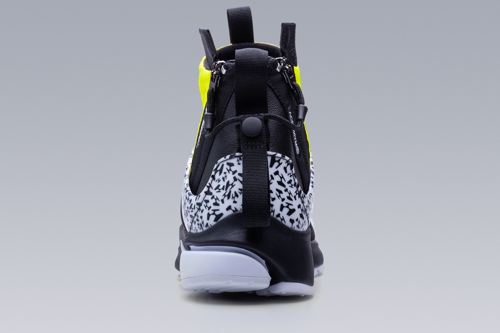 APM2-100 Nike® Air Presto Mid / Acronym® White/Dynamic Yellow/Black ] - 3