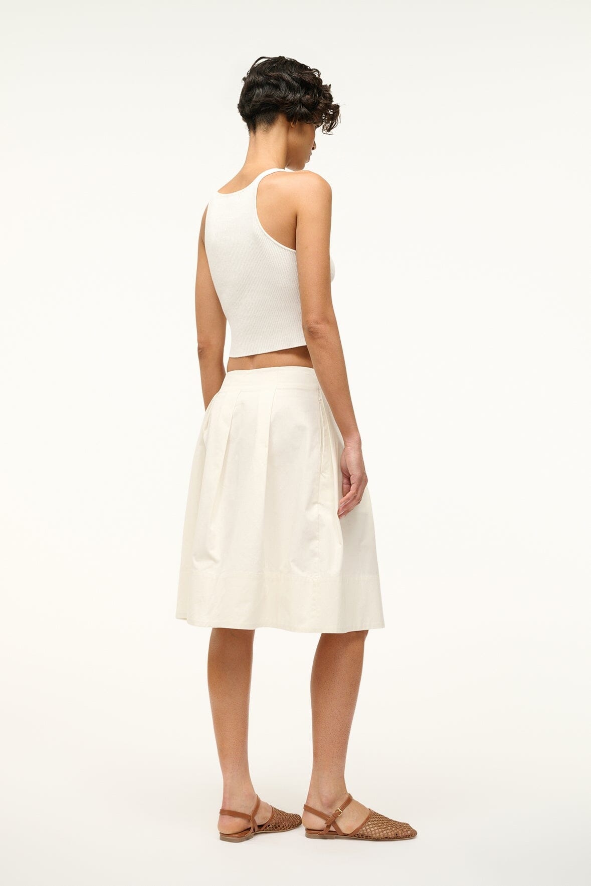 STAUD LONDON SKIRT IVORY - 4