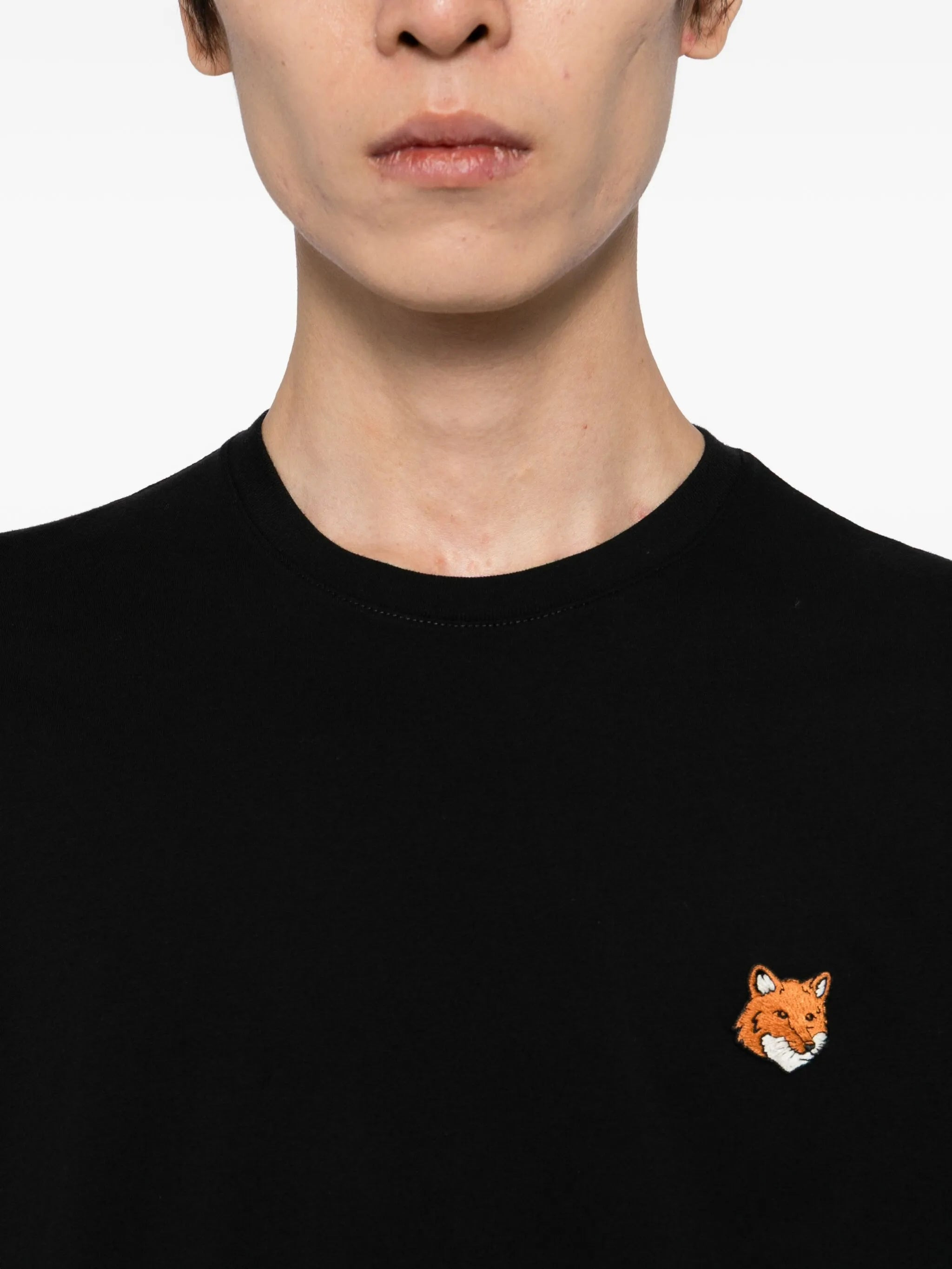 Maison Kitsuné Embroidered-logo Patch T-shirt - 3
