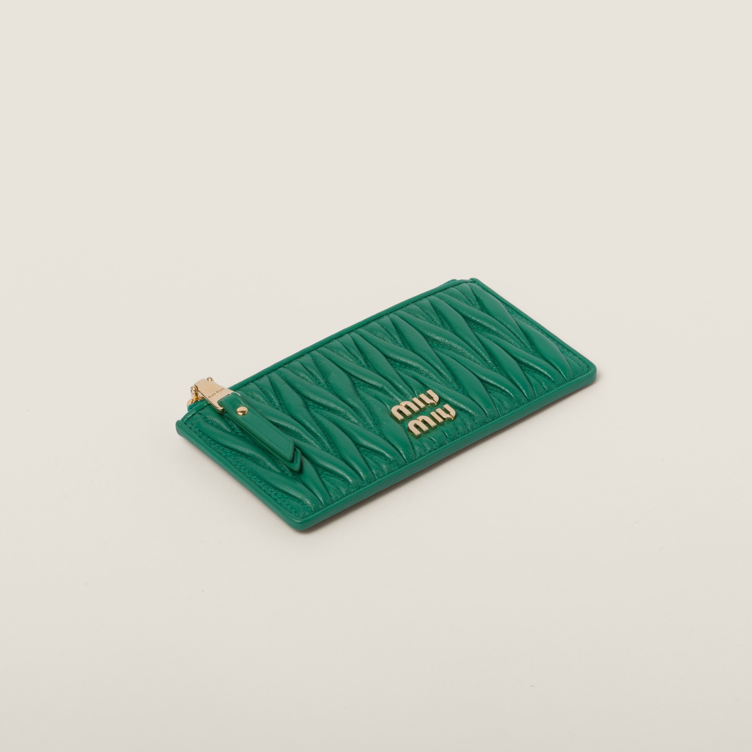 Matelassé nappa leather envelope wallet - 4