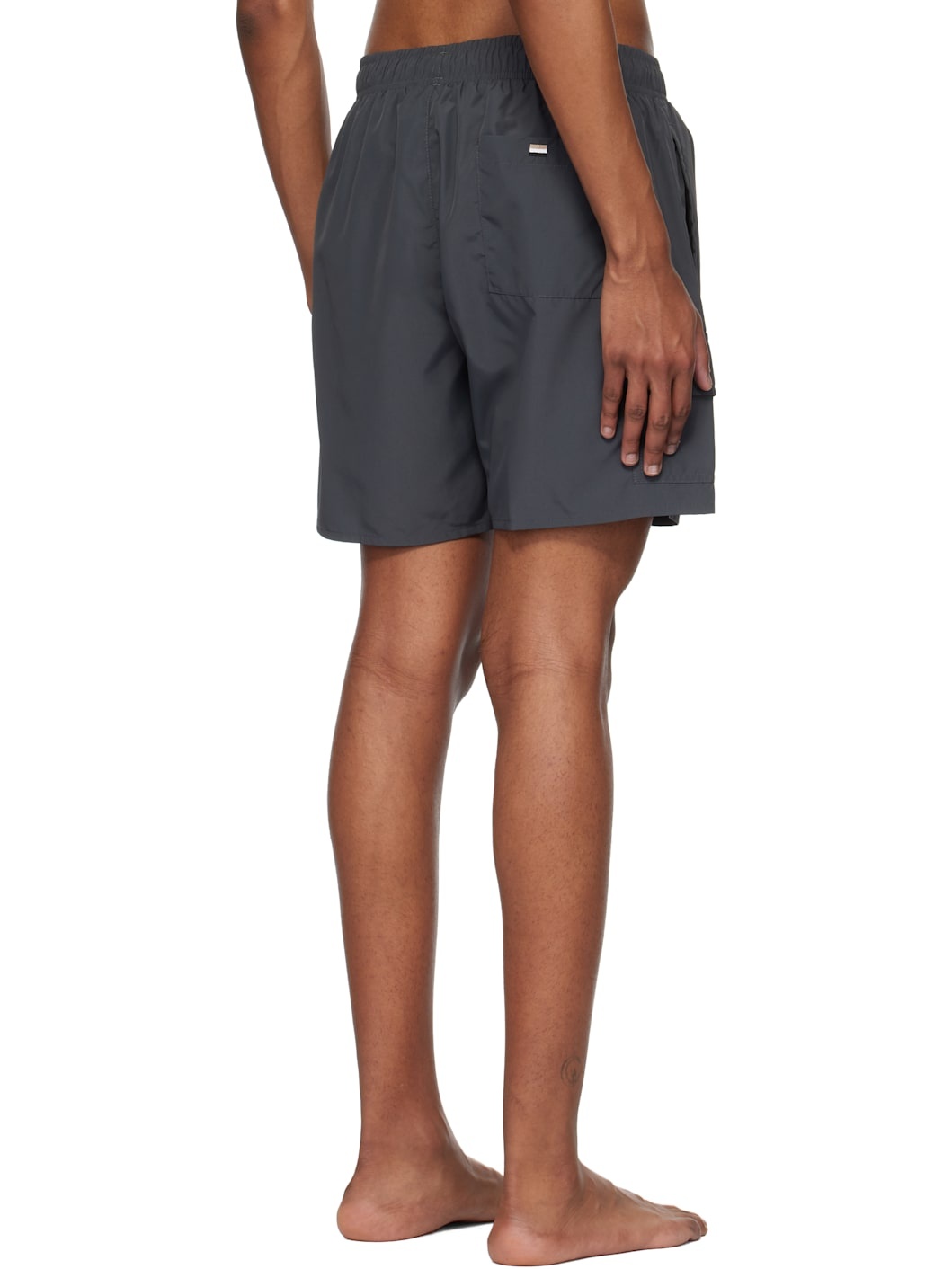 Gray Cargo-Pocket Swim Shorts - 3