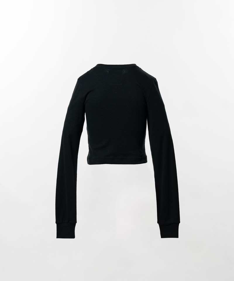 V-Neck Cropped Long Sleeve T-Shirt 25