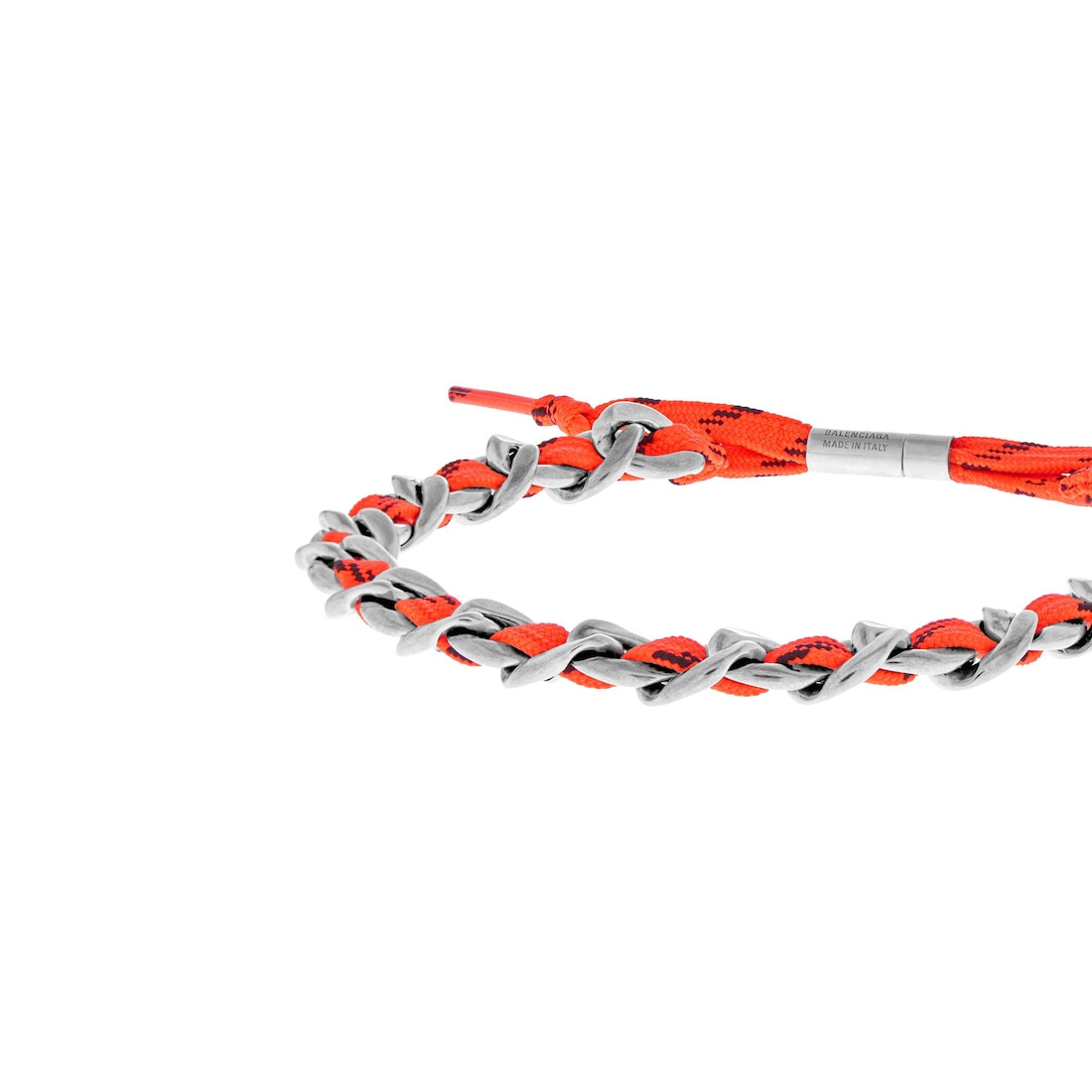 Malibu Gourmette Choker in Antique Silver/neon Orange - 3