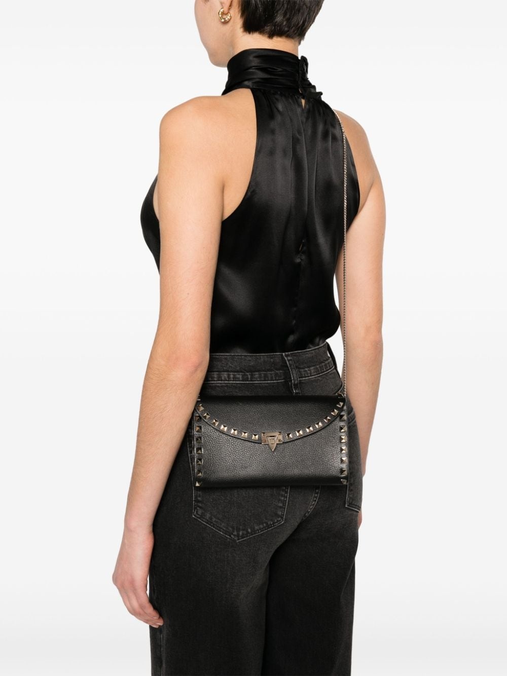 Rockstud leather crossbody bag - 2