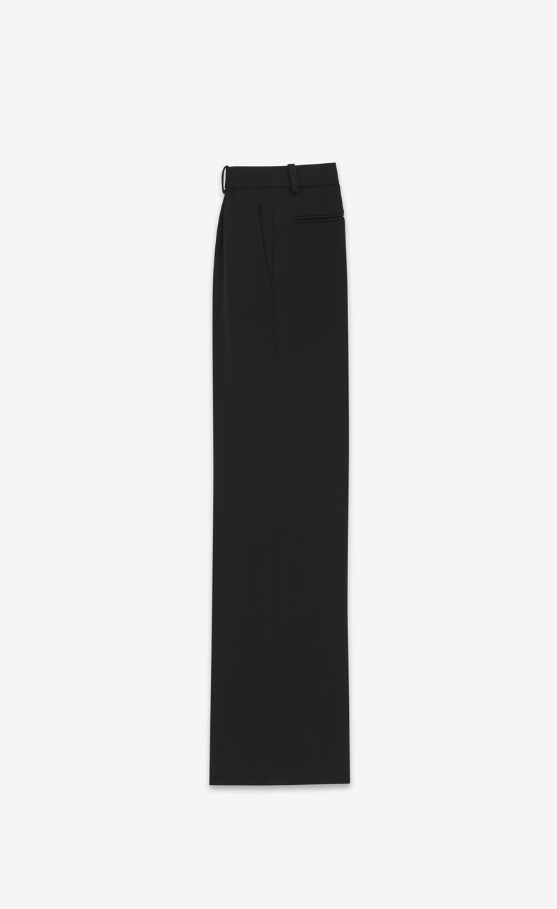 SAINT LAURENT flared pants in grain de poudre outlook