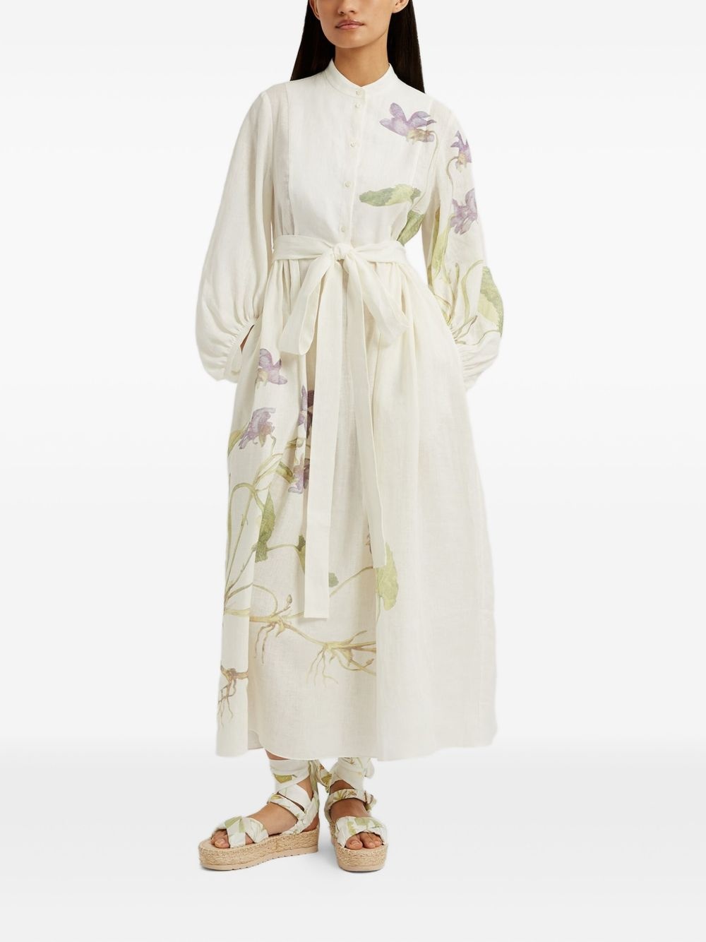 floral-print midi dress - 3