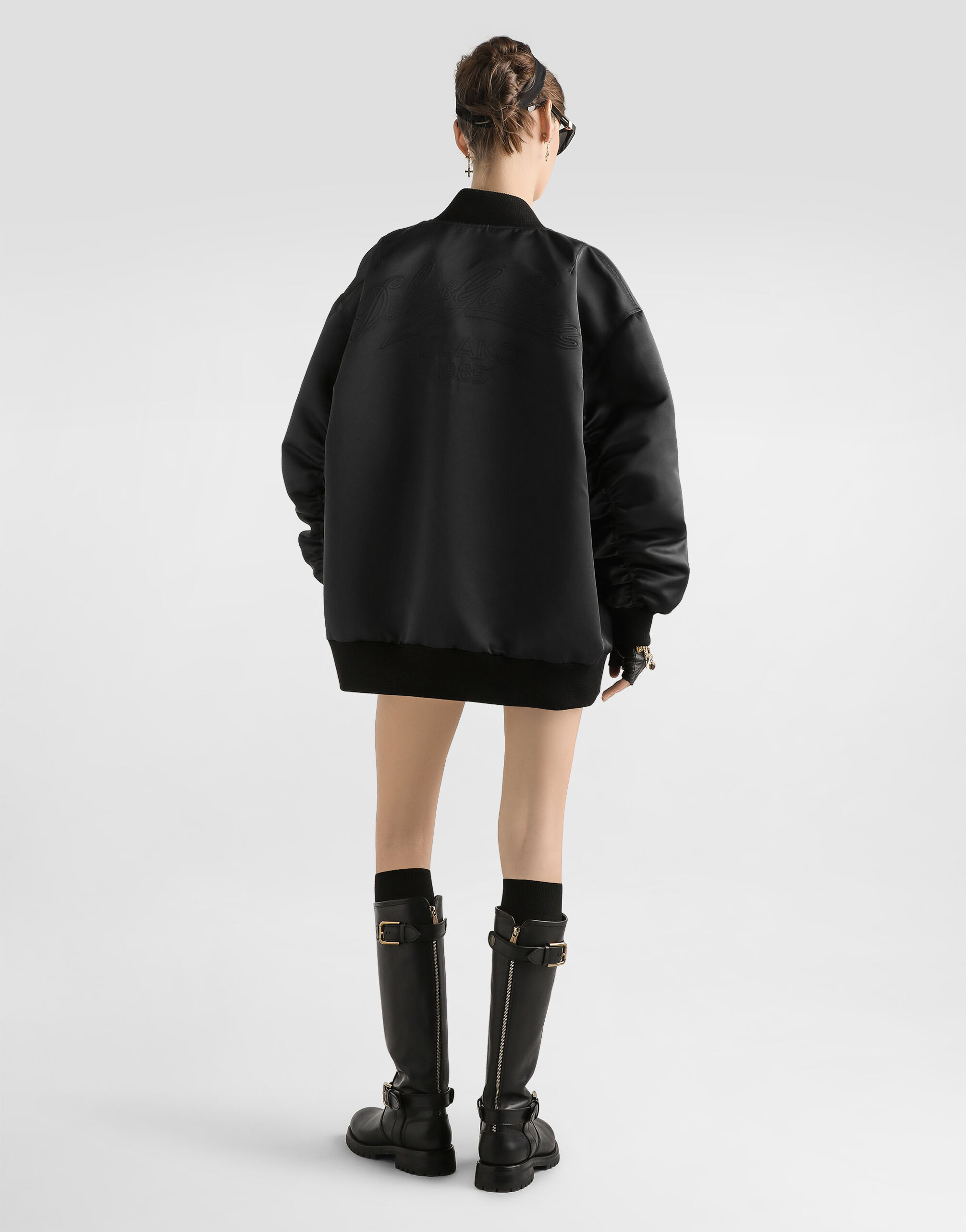 Oversized jacket with embossed print - 3