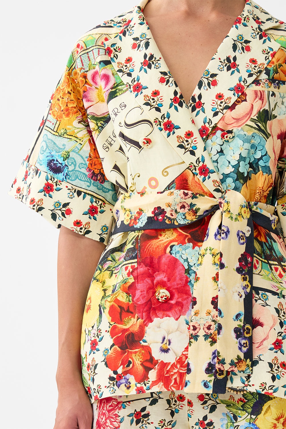 DOUBLE BREASTED SHORT SLEEVE JACKET - 6