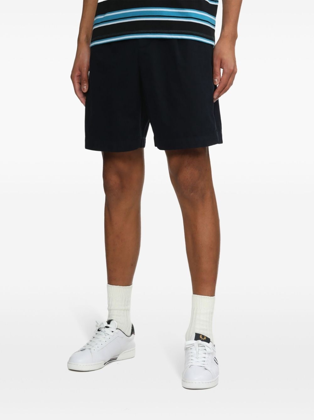 logo-embroidered chino shorts - 3