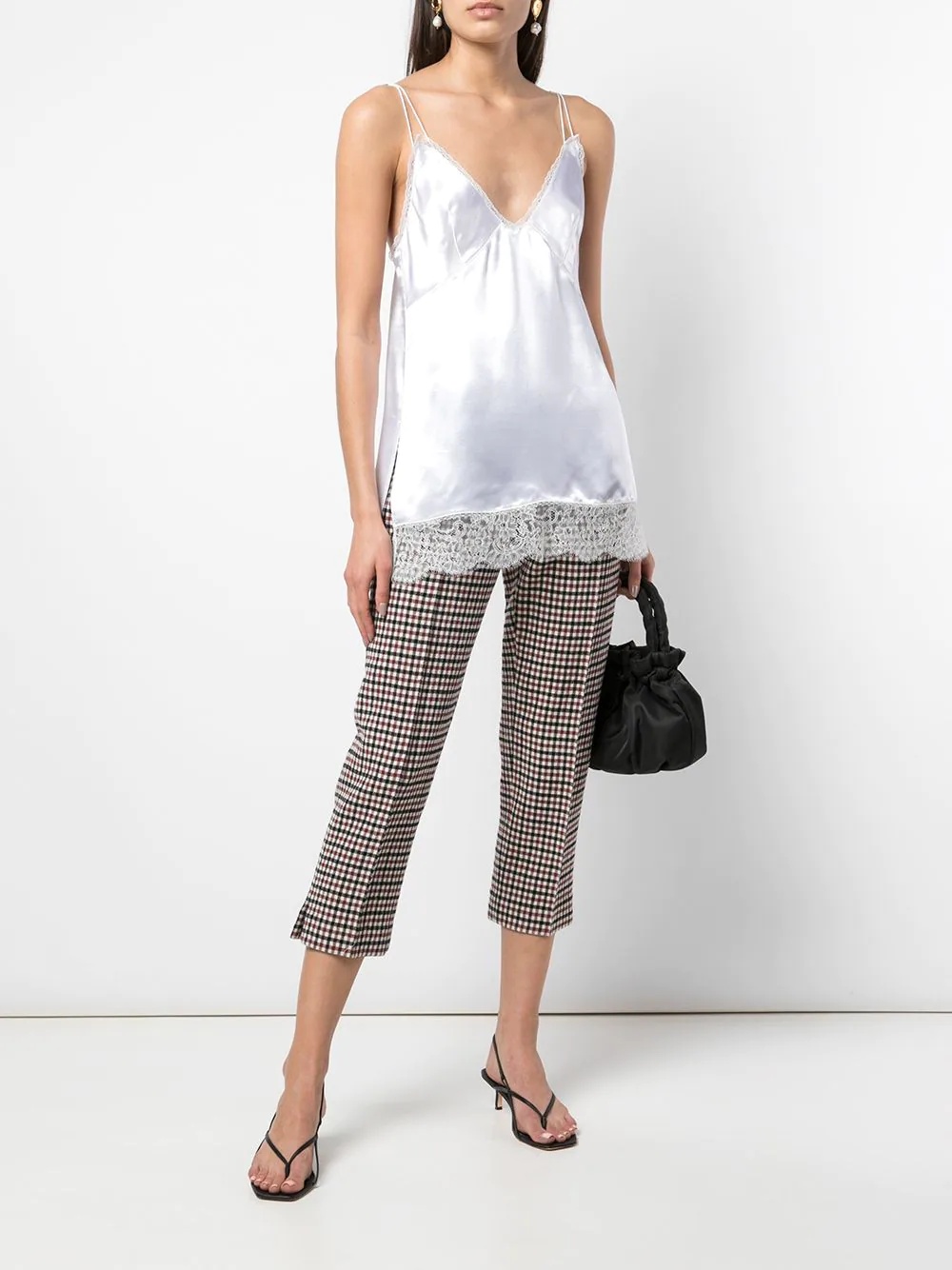Emi lace-hem top - 2