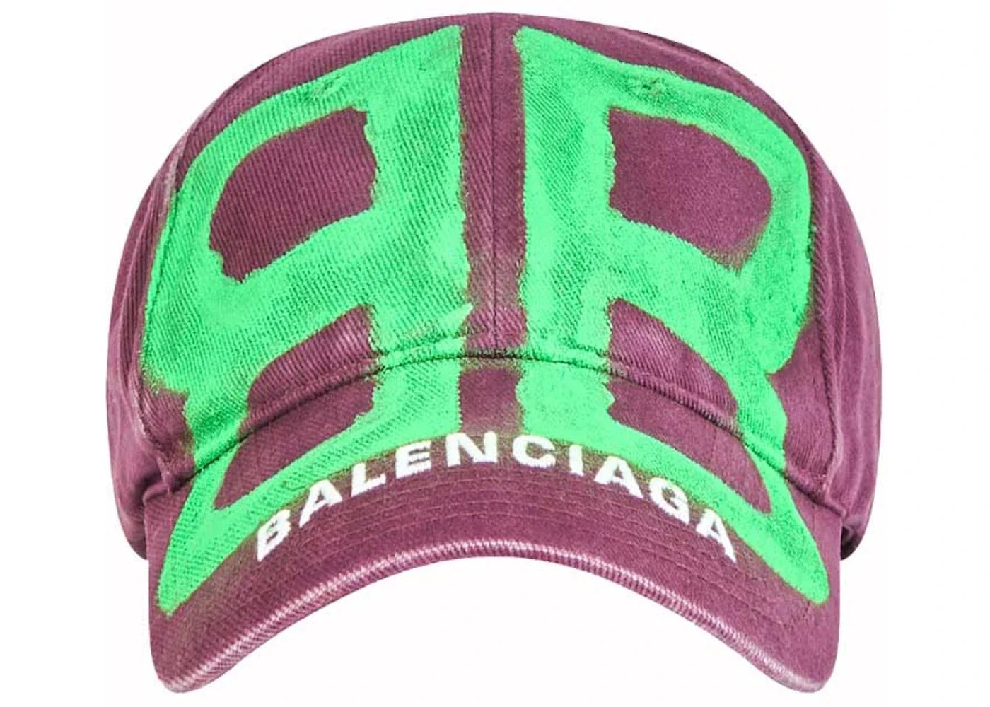 Balenciaga BB Sprayed Cap Purple/Green - 1