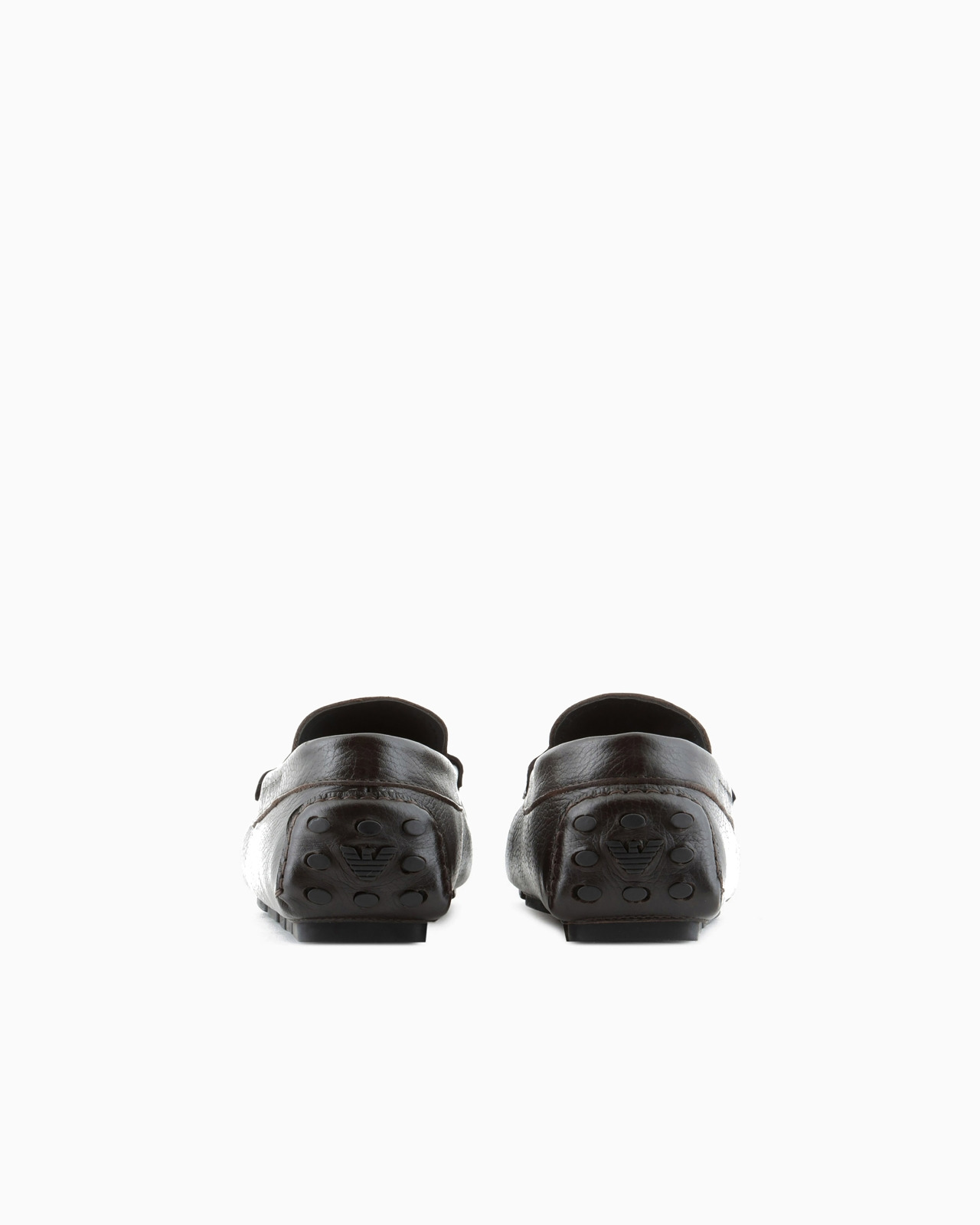 Pebbled leather driving loafers with stirrup bar - 4