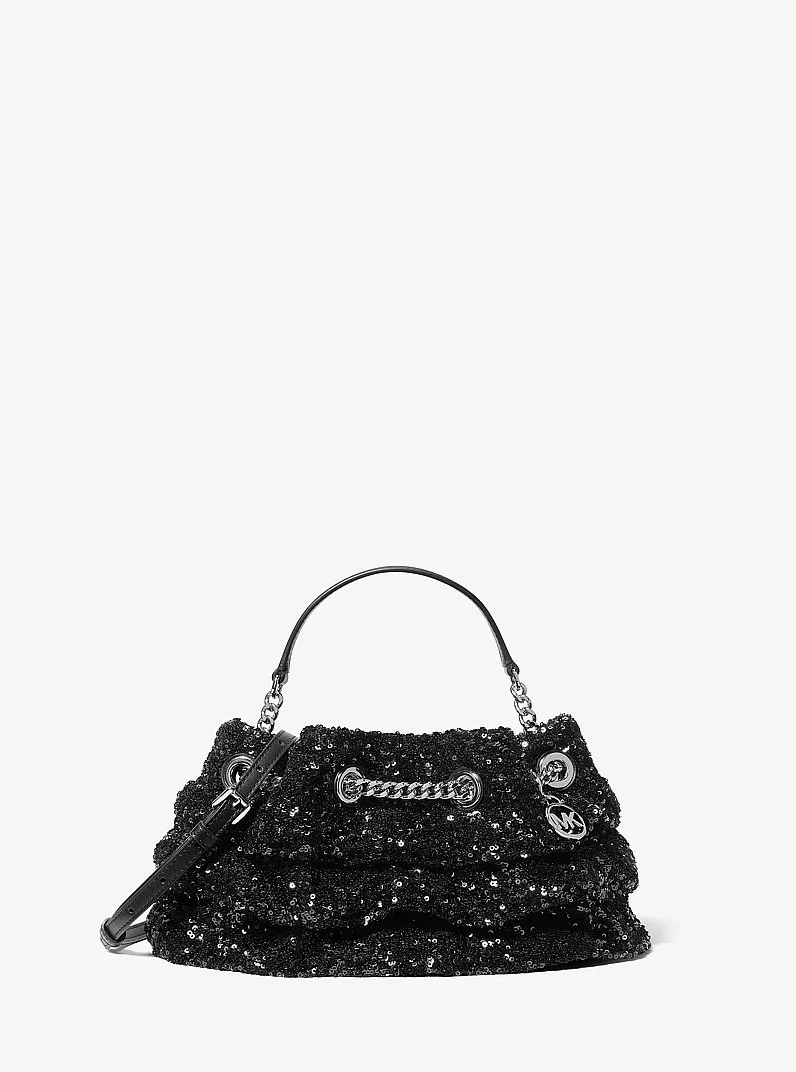 Mina Small Sequin Embellished Convertible Pochette - 1