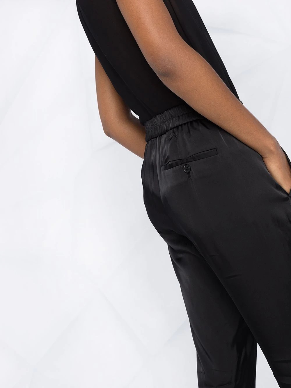 high-waisted cropped trousers - 3