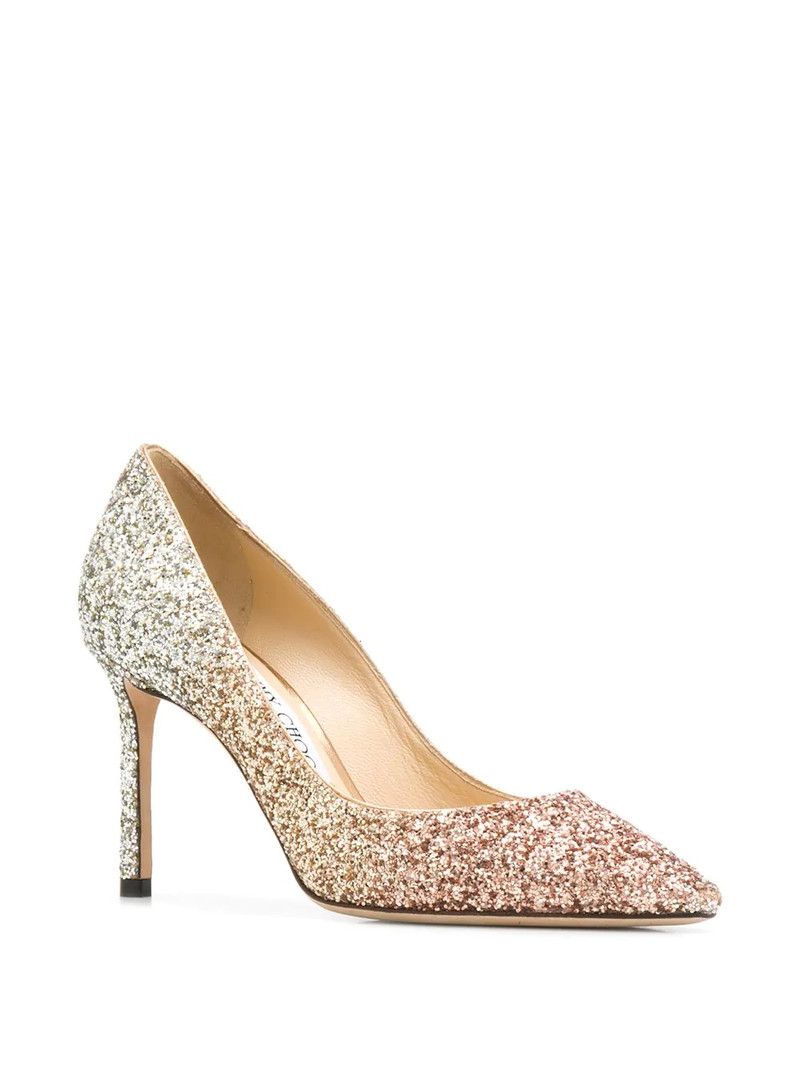 JIMMY CHOO Romy 85mm glitter pumps outlook
