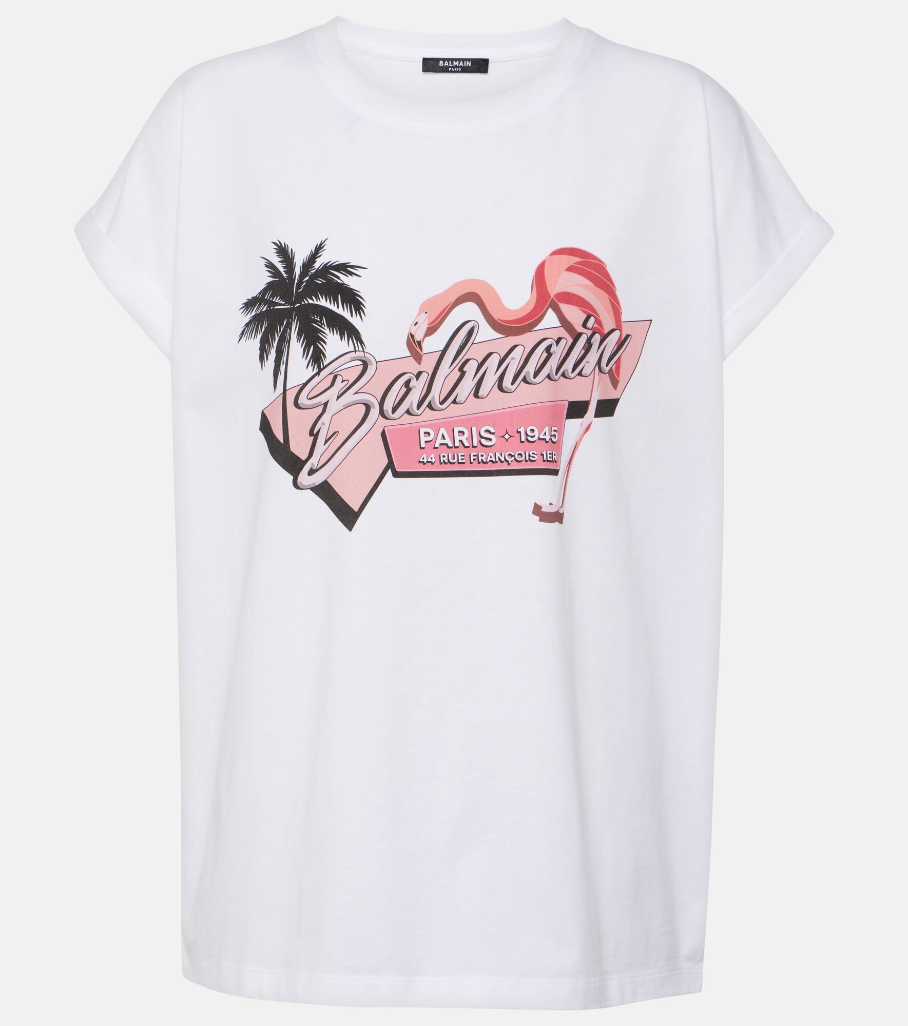 Rosa Flamingo cotton jersey T-shirt - 1