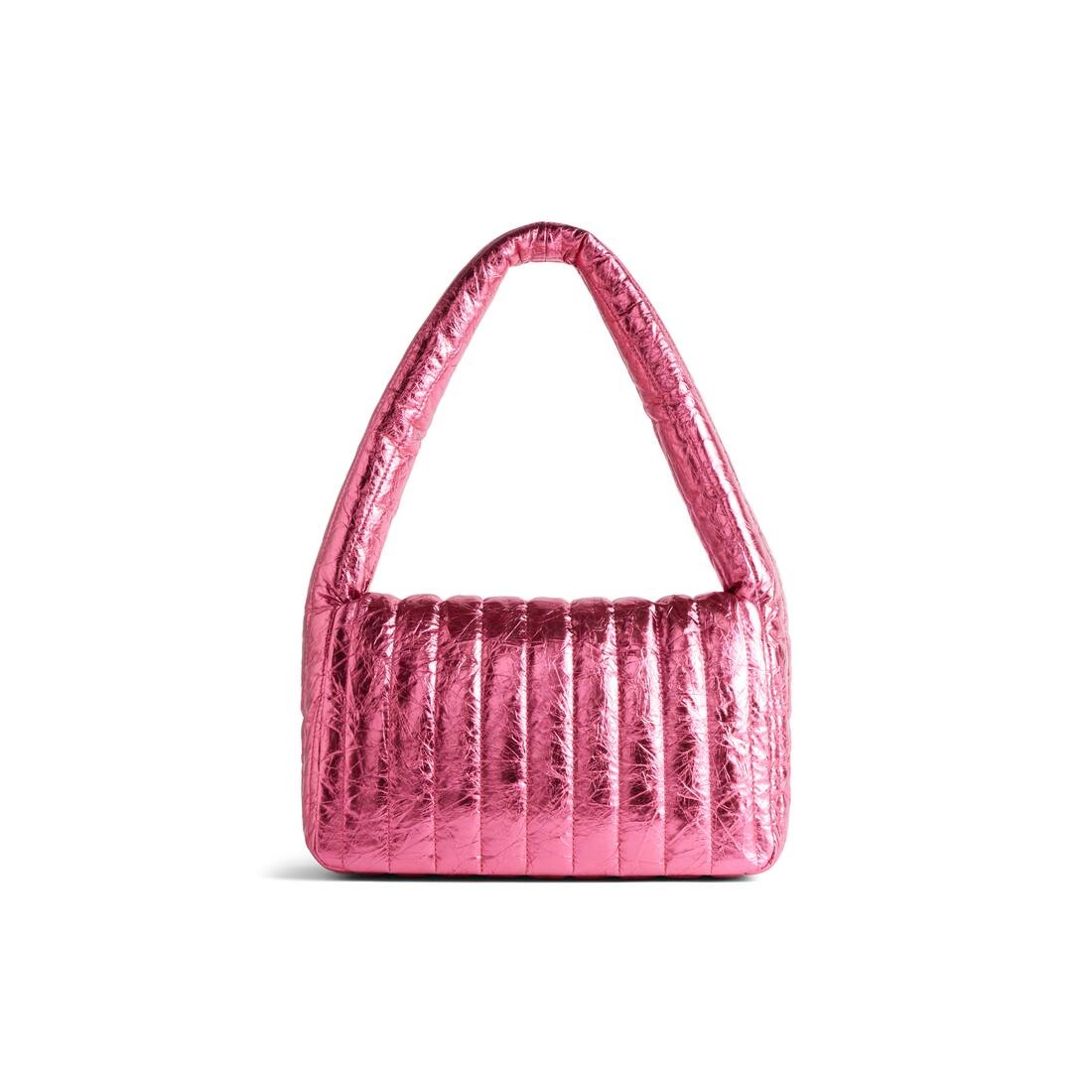 Women's Monaco Small Sling Bag Metallized Quilted in Pink - 6