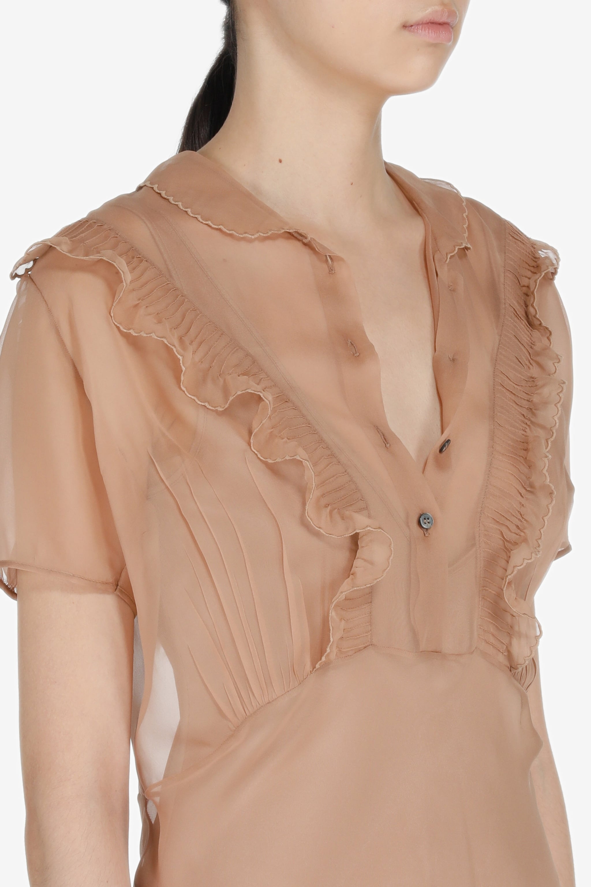 RUFFLE-TRIMMED DRESS - 4