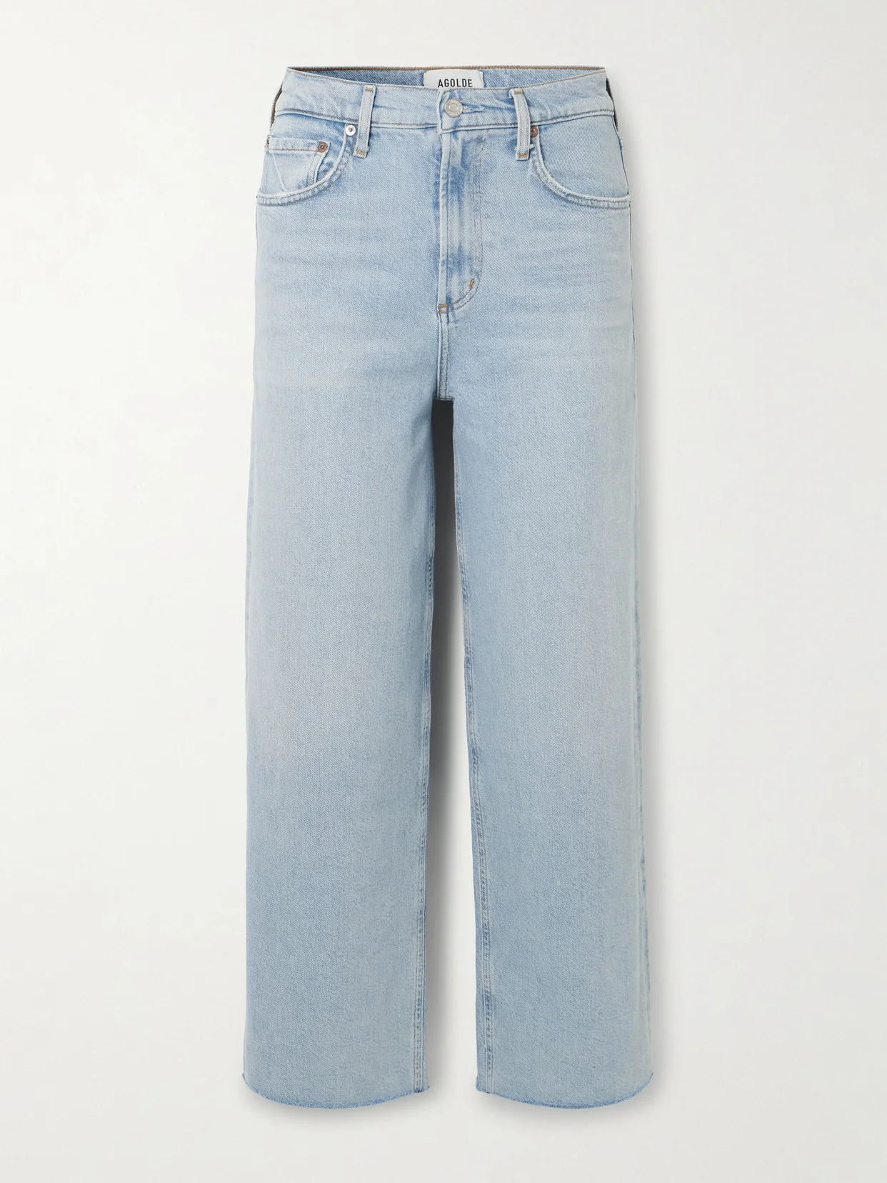 Ren Frayed High-rise Wide-leg Jeans - 1