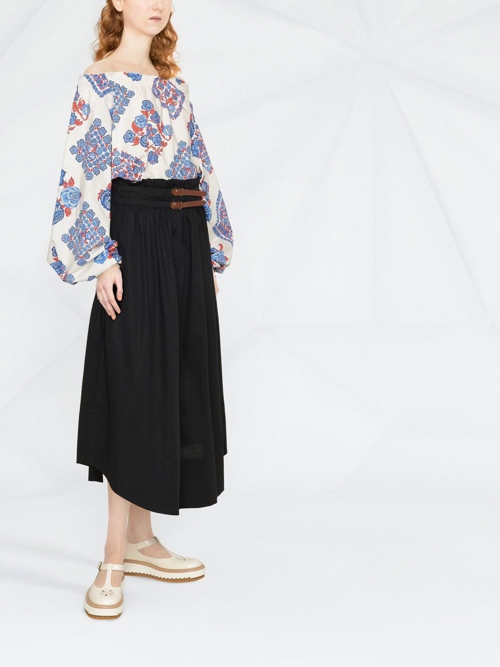 Boho-print crop top - 3