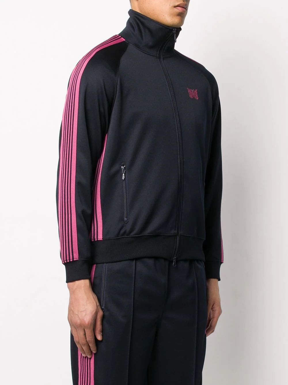 side stripe embroidered detail track jacket - 3