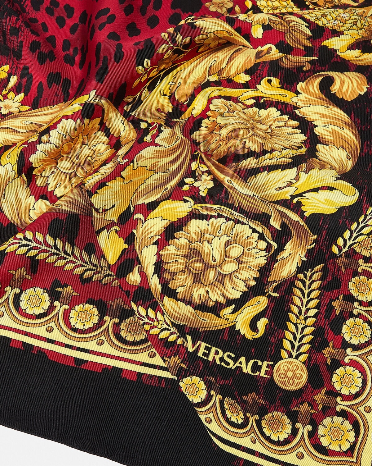 Wild Barocco Illusion Silk Foulard 35" - 2