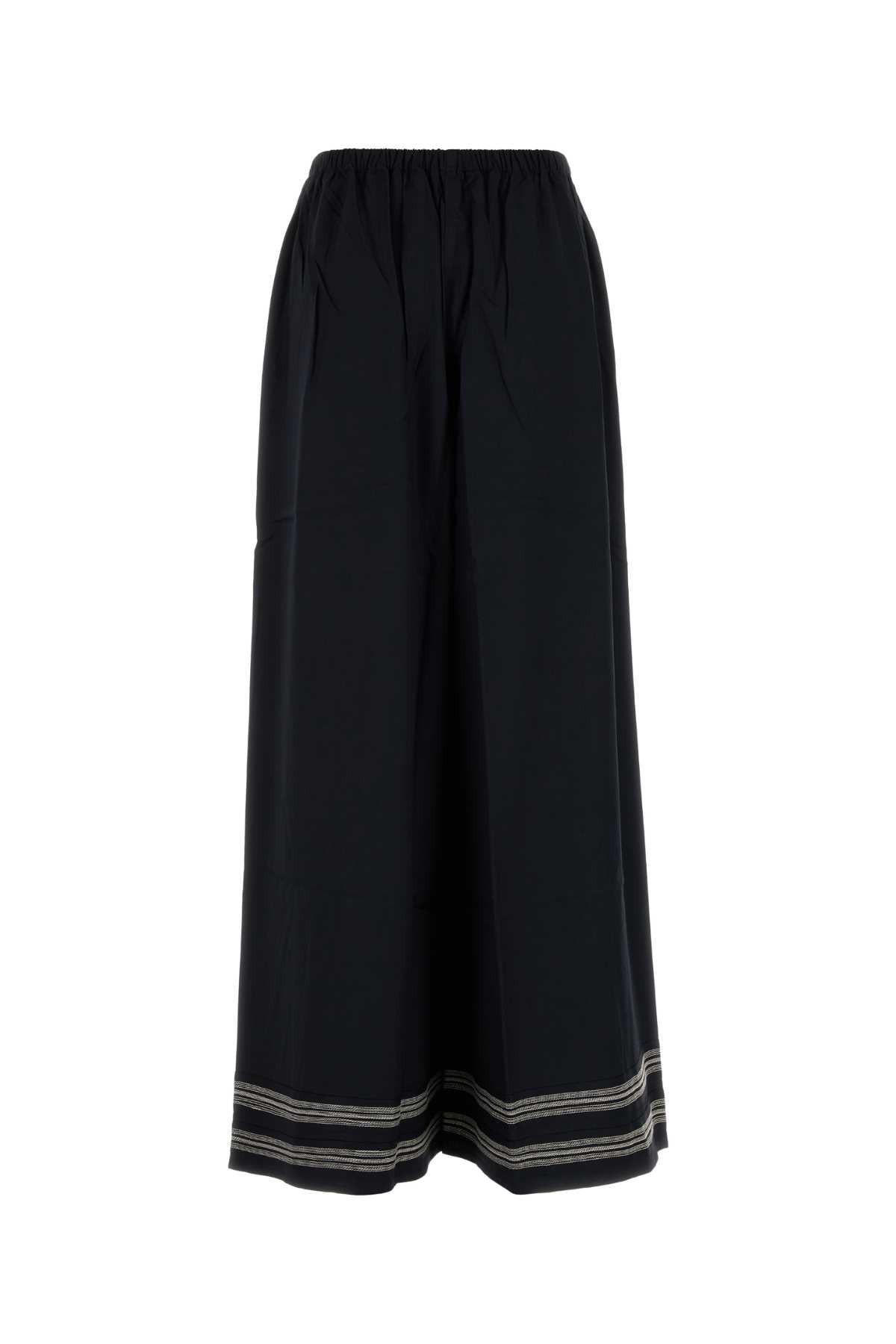 Bode Women Black Viscose Mathilde Wide-Leg - 2