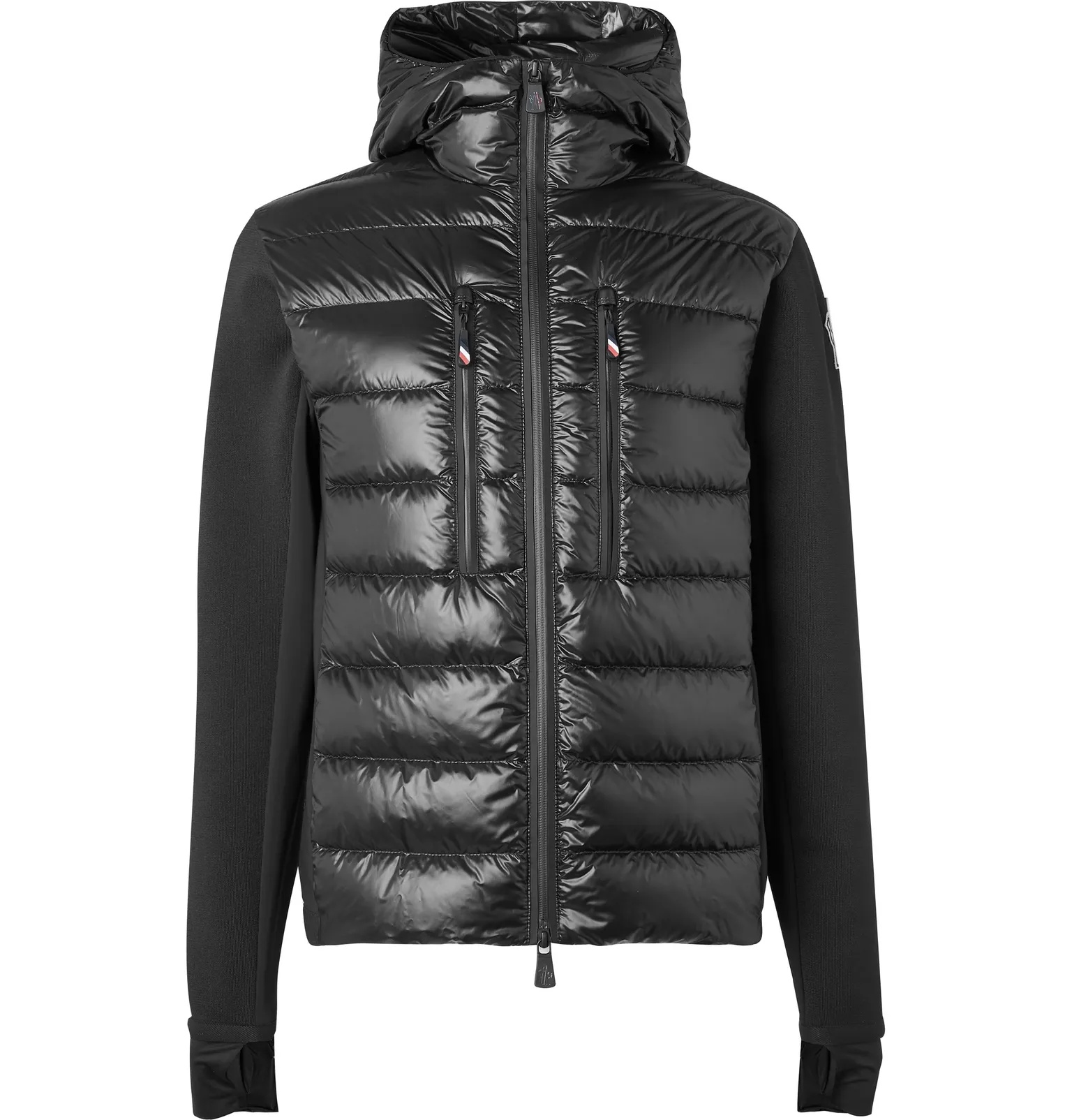 Panelled Neoprene, Stretch-Knit and Quilted Shell Down Jacket - 1