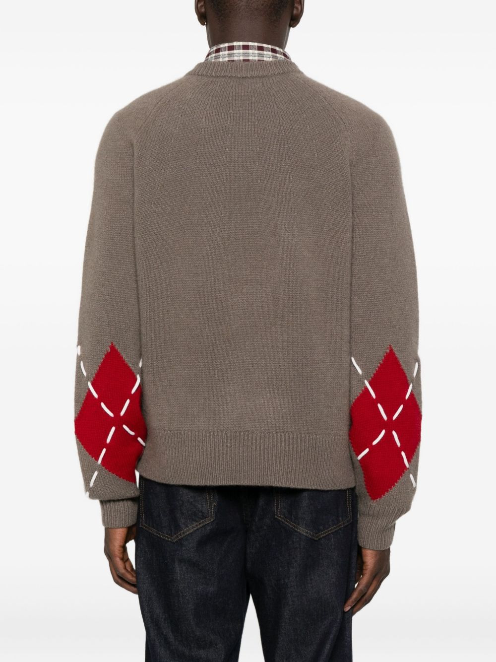 Sloane argyle V-neck sweater - 4