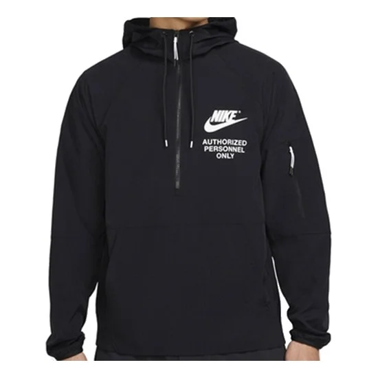 Nike NSW Woven Unlined Anorak Hoodie Asia Sizing 'Black' DN2640-010 - 1