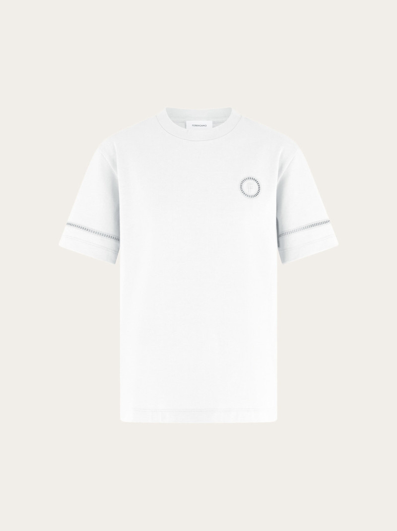 T-shirt with jour stitch detail 1