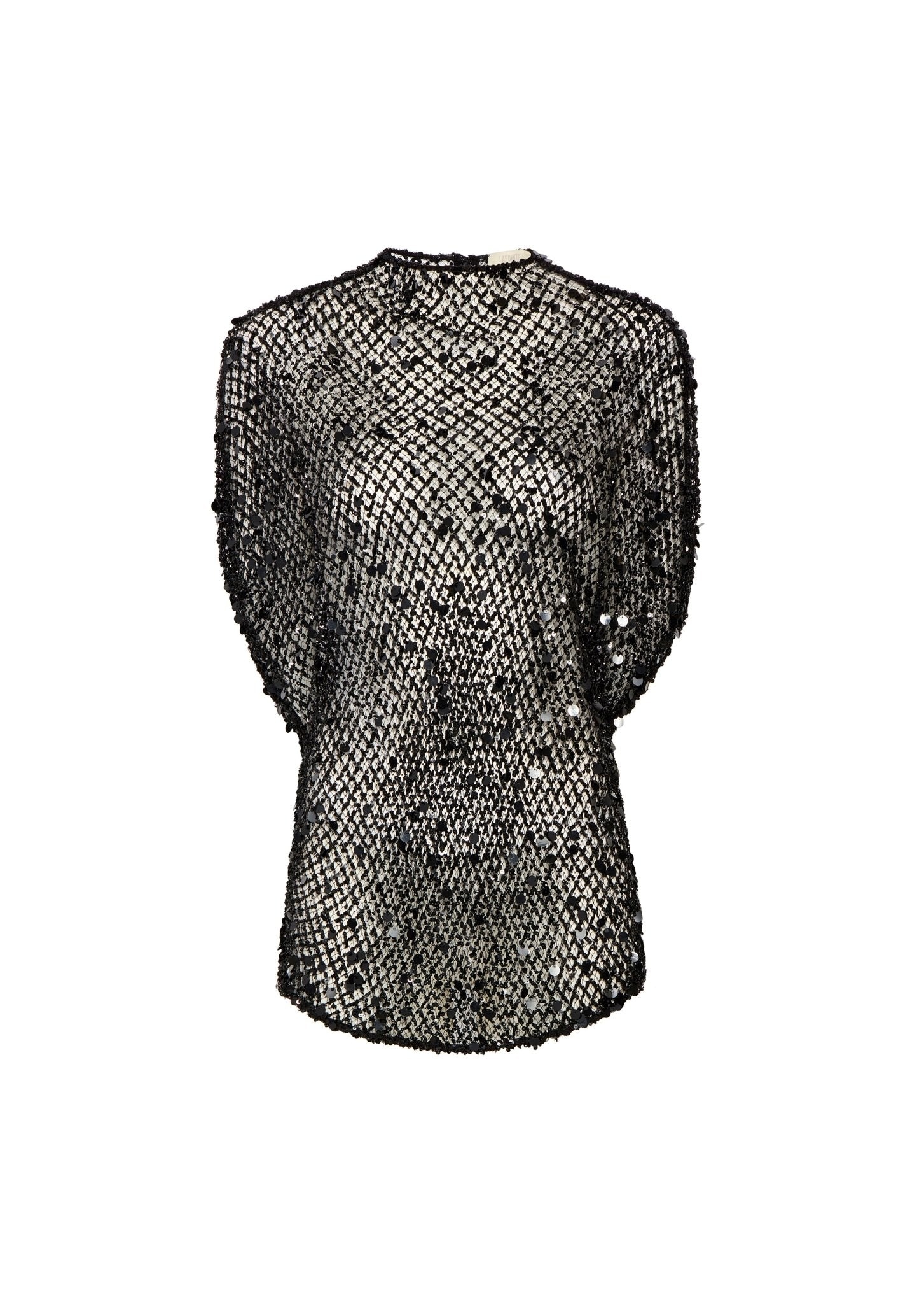 Mesh Sequin Cape Tee - 1