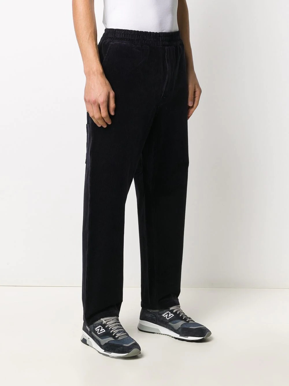 elasticated corduroy trousers - 3